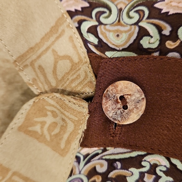 💕CITRON SANTA MONICA💕 Asian Inspired 100% Silk Blouse ~ Green Large NWOT - Picture 9 of 12